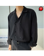 Casual Double-breasted Lapel Shirt