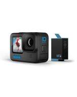 GoPro HERO10 Black - Waterproof Action Camera with Front LCD and Touch Rear Screens, 5.3K60 Ultra HD Video, 23MP Photos, 1080p Live Streaming, Webcam, Stabilization