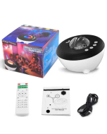 Bolong Aurora Galaxy Projector holiday lighting, LED Music table lamps Laser RGBW Projector night lights to help sleeping