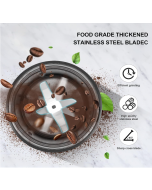 LINKchef Coffee Grinder Electric and Spice Grinder, Herb Grinder, Coffee Bean Grinder, Wet and Dry Grinder With 1 Removable Stainless Steel Bowl, Max 80g Capacity, 12 Cups Coffee