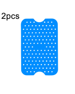 2 for sale For NINJA Air Fryer Accessories Silicone Mat Double Basket Rectangular Liner (Blue)