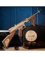 Robotime ROKR Thompson Submachine Gun Toy for Adults Teens Funny Building Block Sets Easy Assembly 3D Wooden Puzzle LQB01