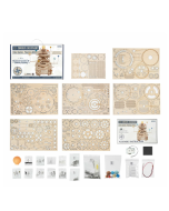 Robotime Rokr Mechanical Orrery 316PCS Rotatable DIY 3D Wooden Puzzles Model Building Block Kits Toy Gift for Teens Adult ST001
