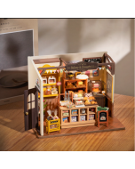 Robotime Rolife Becka's Baking House DIY Miniature House for Kids Children 3D Wooden Assembly Toys Easy Connection Home Decorate