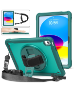 For iPad 10th Gen 10.9 2022 Popeye A Tablet Case with Neck Strap and Bracelet (Dark Night Green)