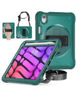 For iPad mini 6 Popeye A Tablet Case with Neck Strap and Bracelet (Dark Night Green)