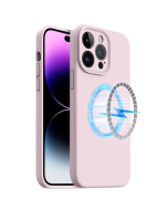 For iPhone 14 Pro Max LK Silicone Magnetic Case (Pink)