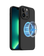 For iPhone 13 Pro Max LK Silicone Magnetic Case (Black)