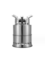 Outdoor Portable Round Firewood Stove Charcoal Stove Solid Alcohol Stove Thickened Stainless Steel Cooking Stove Large