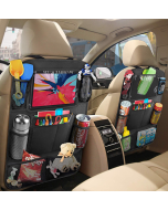 Car Oxford cloth storage bag large capacity car seat storage bag seat back storage bag back seat anti-kick Black 60cm*40cm