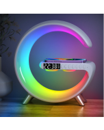 Luxury 5 in1 Multiple Using Device APP Control Smart Light 15W Fast Wireless Charger with Clock Time And Wireless Speaker-TypeC