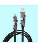 Super fast charging 100W 150 centimeter 6 In 1 Charging Cable Micro Usb C Charging Cable Multi Fast Charger Cable