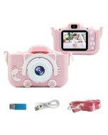 Moniss Children's Digital Camera 20MP 1080P HD Video Camcorder Camera Cute Rechargeable Camera with 1.9 Inch Screen and 32GB Memory Card Support Games Outdoor Photography Anive