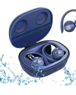 YANWA Sports Wireless Bluetooth 5.0 TWS-Touch earphone with Ear Hook, IPX5 Sweatproof Water Resistant, Built-in Microphone Switching Song Control, 24 Hours Playing Time