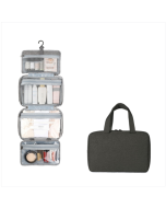 Travel waterproof foldable toiletry bag Makeup bag with hooks