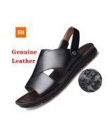 Xiaomi Youpin Genuine Leather Sandals Men's Slippers New Summer Solid Non-slip Breathable Casual Beach Male Shoes Men Sneakers