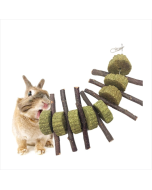 Rabbit hamster guinea pig grass cake apple branch molar skewer