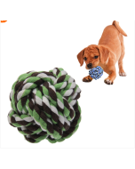 Medium cotton ball pet toy, 7.5cm diameter (random color)