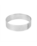 BN1006 Stainless steel mousse ring thickened perforated cake mold DIY baking tool, specification: Round 2.7 inches
