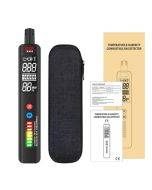 BSIDE X4A Digital Hygrometer Gas Detector, Combustible Gas Analyzer, Temperature and Humidity Tester, with Audible and Visual Alarm, LCD Display, No Batteries, with Bag