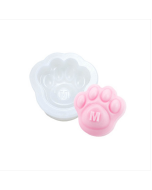 DIY Animal PAWS Candle drop glue cake Jelly pudding silicone mold, specification: M dog PAWS