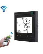 BHT-002GALW 3A Load Water Heating Type LCD Digital Heating Room Thermostat with Time Display, WiFi Control(Black)