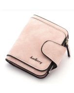 Women Trifold PU Leather Short Wallet 8 Card Slot Coin Purse