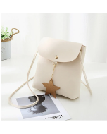 Star Decorational Flap Faux Leather Shoulder Bags Crossbody Bag Phone Bag For Women