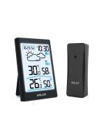 BALDR vertical models indoor and outdoor temperature and humidity meter home wireless weather station LCD display weather forecast electronic alarm clock