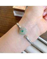 925 Sterling Silver Retro Open Bracelet Handpiece20