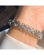 925 Sterling Silver Retro Open Bracelet Handpiece29
