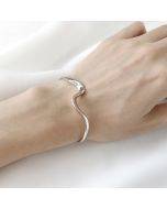 925 Sterling Silver Retro Open Bracelet Handpiece34
