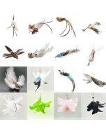 Long rod suction cup cat teasing stick replacement head, colors shipped randomly