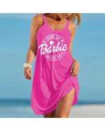Barbie Round neck sleeveless printed dress