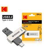 Kodak high-speed USB flash drive 64G, 3.2 Type-c interface, suitable for mobile phones and computers
