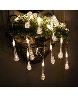 Solar String Lights Water Drop Solar Fairy Waterproof Lights for Garden, Patio, Yard, Home, Parties, Multi Color