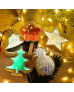 Christmas Decoration Five Pointed Star Love Modeling Tunnel Lamp 3d Infinity Mirror Led Night Light