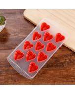 Love shaped silicone ice grid creative ice making box, ice block mold color random