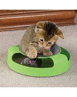 Plastic cat and mouse carousel, funny cat interactive carousel, pet cat toy