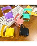 Creative Mobile Phone Holder Mini Chair Macaron Color Foldable Cell Phone Holder Promotional Gift