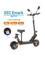 JOYOR S8E Electric Scooter EEC EMark Certified 800W Motor 48V 26Ah Battery 80km Max Range 10 Inch Wide Tires 45kmh Speed Dual Disc Brakes Front and Rear Suspension NFC Display Removable Seat