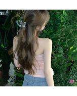 Light luxury transparent butterfly clip advanced design sense back of the head plate hair clip clip clip headdress clip hair accessories female tide