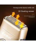 Kemei shaver KM-3209 double-layer reciprocating bald artifact LCD digital display USB electric shaver