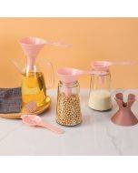 1 Set Oil Funnel Multifunctional 6-in-1 Assorted Size Detachable Filter Reusable Solid Food Liquid Wine Kitchen Funnel