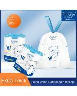 Cartoon Yuanqi rubbish bags upgraded thickened self lifting drawstring type household hygiene super thick dormitory plastic bags