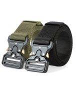 Mulit colors quick release zinc alloy buckle nylon webbing convenient durable men with outer pocket training tactical belt