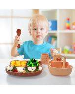 Bear set tableware baby feeding complementary learning to eat training bear set 8 sets