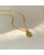 Geometric pendant necklace clavicle chain