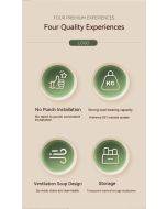 Light Luxury Bathroom Kitchen Toilet Cosmetic Swivel Shelf No Hole Wall Mounted Drainage Swivel Corner shelf