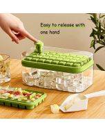 Ice Cube Tray Plastic Pressed Ice Makers Lattice Ice Tray with Storage Box